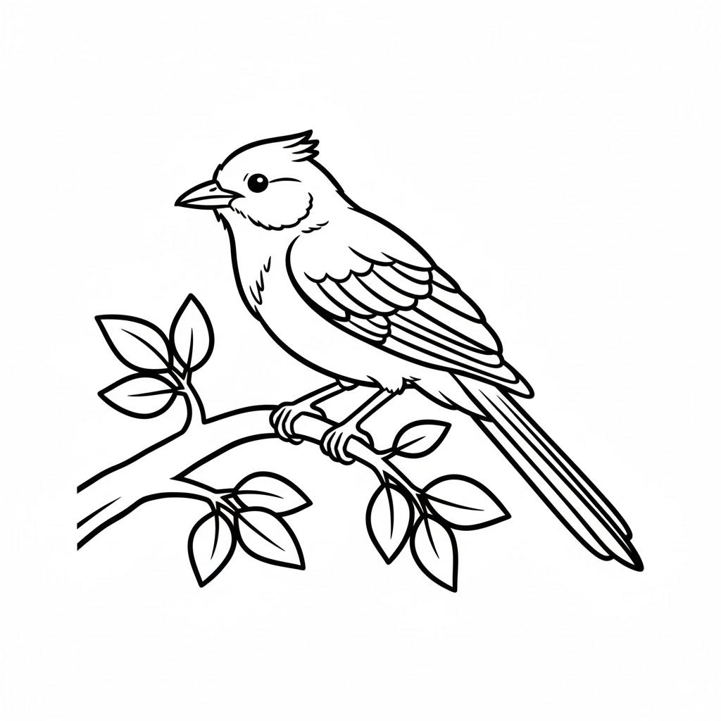 Tô màu con chim nhại
