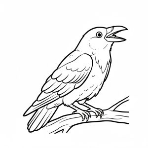 Tô màu con chim quạ mỹ