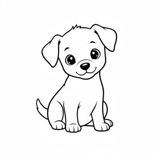 Tô màu con chó con đáng yêu