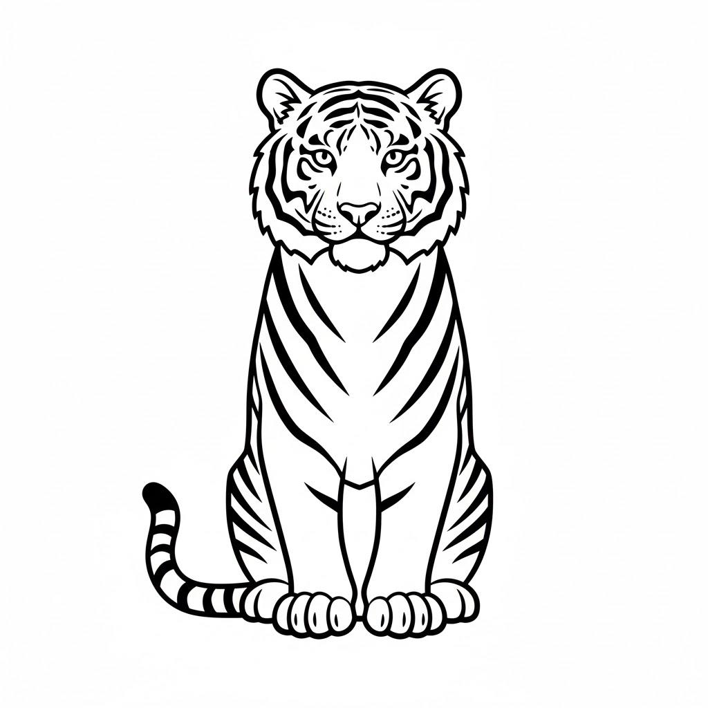 Tô màu con hổ siberi