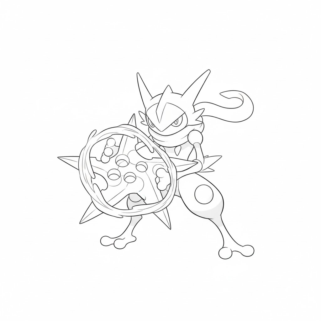 Tô màu gekkoga với cái phi tiêu nước