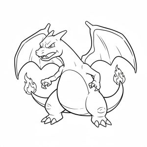Tô màu pokemon charizard giận dữ