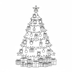 Tranh Tô Màu Cây Thông Noel