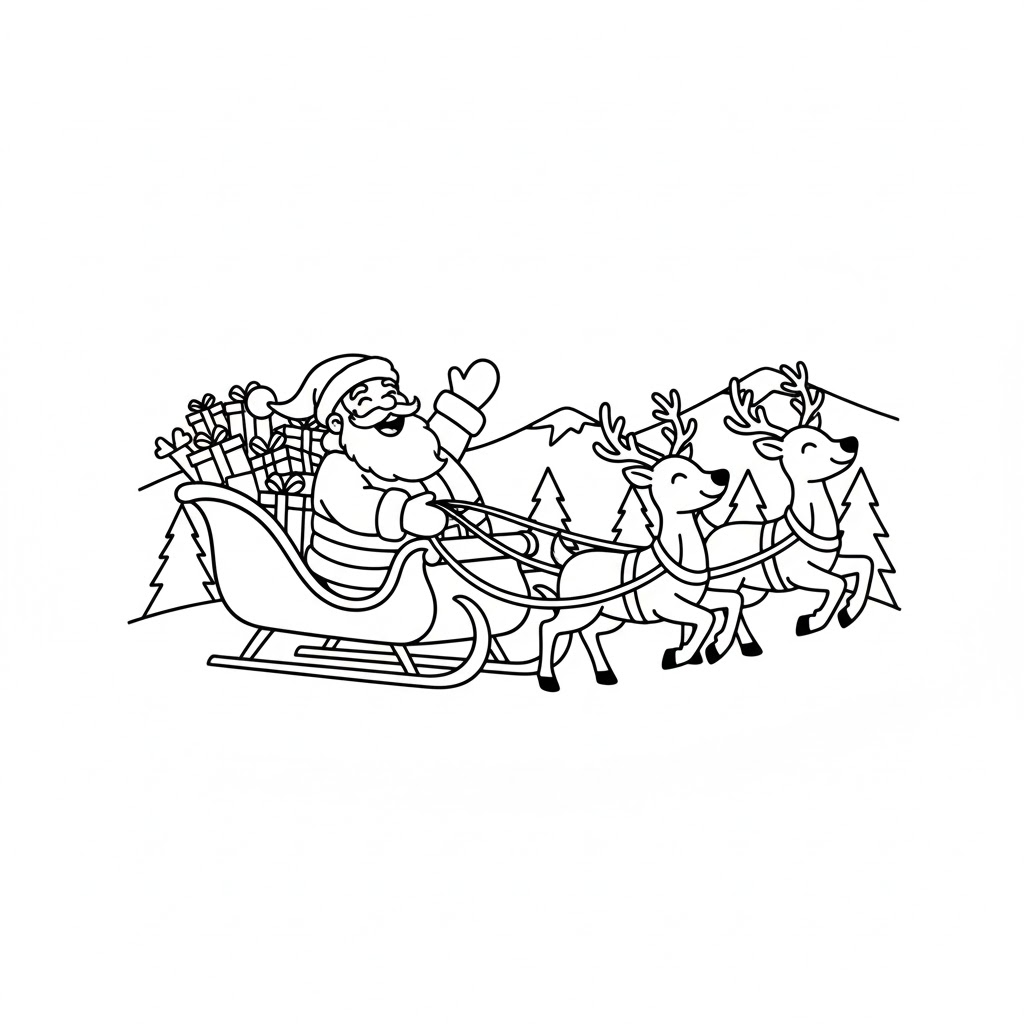 Tranh Tô Màu Ông Già Noel