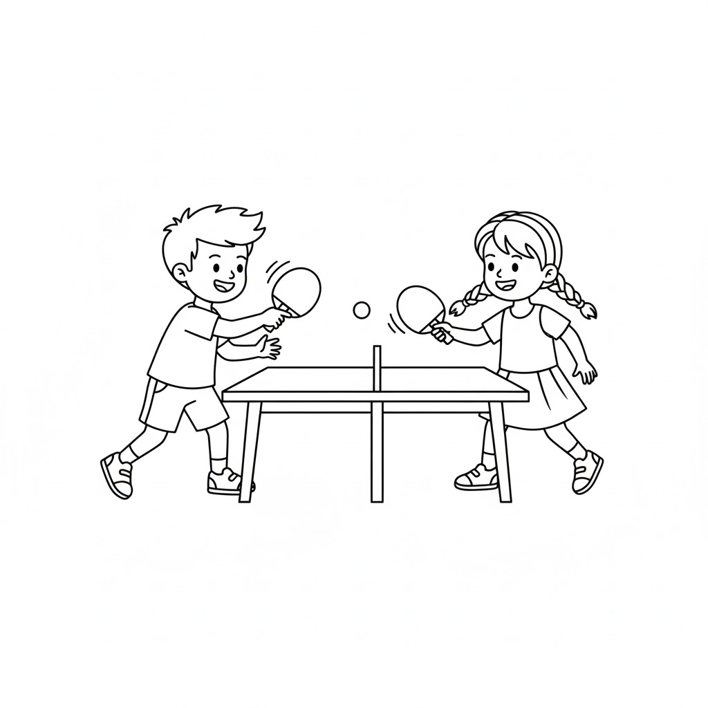 Trẻ Em Đánh Bóng Bàn
