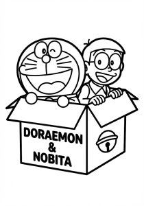 doraemon và nobita trong hộp