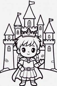 tranh tô màu hoàng tử vẫy tay