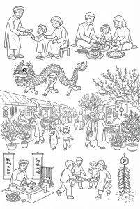 Hinh to mau Tet cho thieu nhi