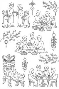 Hinh to mau Tet mam non